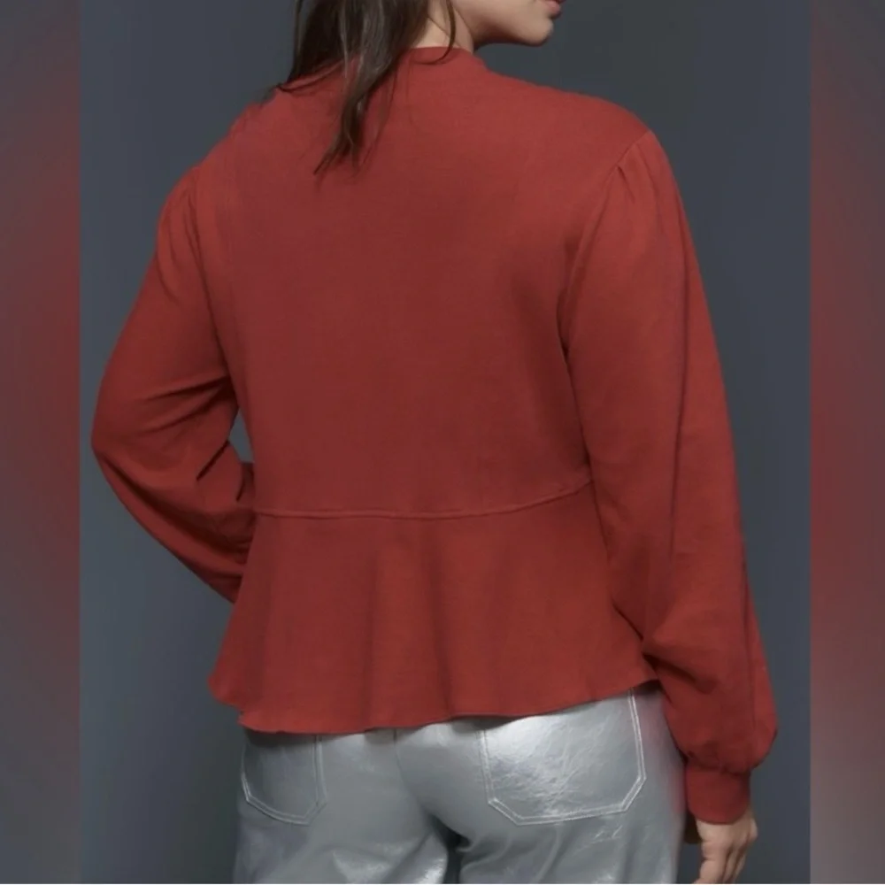 🟠🟠NWT ANTHROPOLOGIE Cutwork Swing Top in Wine